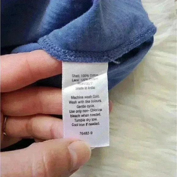 Ana a new approach blue ruffle sleeve top - Picture 7 of 7